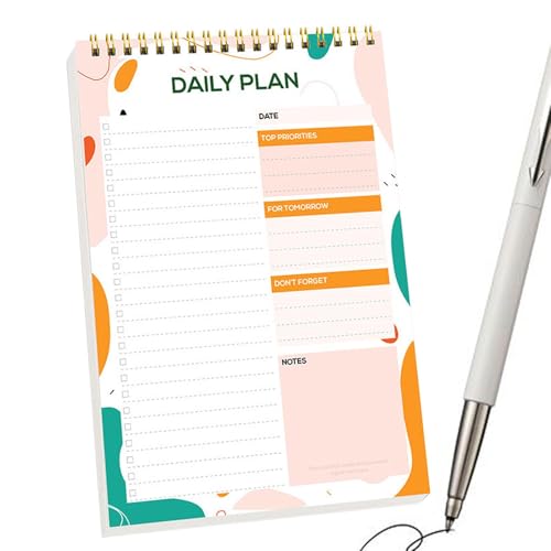 Notizblock – Terminplaner-Organizer – Tages-Notizblock-Planer für Zuhause, Schule, Schreibtischzubehör und Zubehör, 14 x 21 cm Notizblock – Terminplaner-Organizer – Tages-Notizblock-Planer für Zuhause, Schule, Schreibtischzubehör und Zubehör, 14 x 21 cm von LearnLyrics