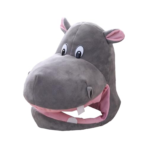 Plüschhippo -Hutkostüm - Lustige Tierkappe, einstellbare weiche Kopfbedeckung | Cartoon Style Party Cosplay -Outfit Accessoire, atmungsaktive themenbezogene Charakter Kopfbedeckung mit verspieltem Des Plüschhippo -Hutkostüm - Lustige Tierkappe, einstellbare weiche Kopfbedeckung | Cartoon Style Party Cosplay -Outfit Accessoire, atmungsaktive themenbezogene Charakter Kopfbedeckung mit verspieltem Des von LearnLyrics