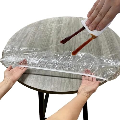 Runde PVC-Tischdeckenbezüge – transparenter Oberflächenschild, ölbeständige Kratzmatte, langlebiger Wetterschutzumschlag, rund, elastisch für Werkstatttisch Runde PVC-Tischdeckenbezüge – transparenter Oberflächenschild, ölbeständige Kratzmatte, langlebiger Wetterschutzumschlag, rund, elastisch für Werkstatttisch von LearnLyrics