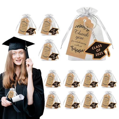 Schlüsselanhänger zum Schulabschluss 2025 – Abschluss-Ornament Klasse 2025, Andenken für Studenten, Studenten, Andenken für Postgraduate University Senior High School von LearnLyrics
