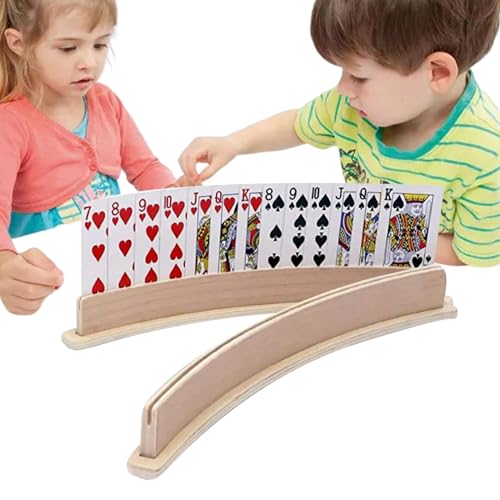 Spielkartenhalter aus Holz | 2 Stück Hand-Liding Play Kartenhalter Organizer für Senioren und Senioren | Langlebiges Pokertablett für Canasta, Pinochle, Brücke, J-Zubehör Spielkartenhalter aus Holz | 2 Stück Hand-Liding Play Kartenhalter Organizer für Senioren und Senioren | Langlebiges Pokertablett für Canasta, Pinochle, Brücke, J-Zubehör von LearnLyrics