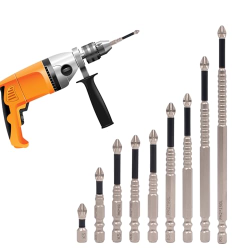 Steinbohrer-Set – Professionelles Betonbohrer-Set mit Sechskantschaft, 3/16–1/2 Zoll Zementbohrer mit Hartmetallspitze für Glas, Metall, Ziegel, Fliesen, Beton, Kunststoff und Holz oder feuchten Einst von LearnLyrics