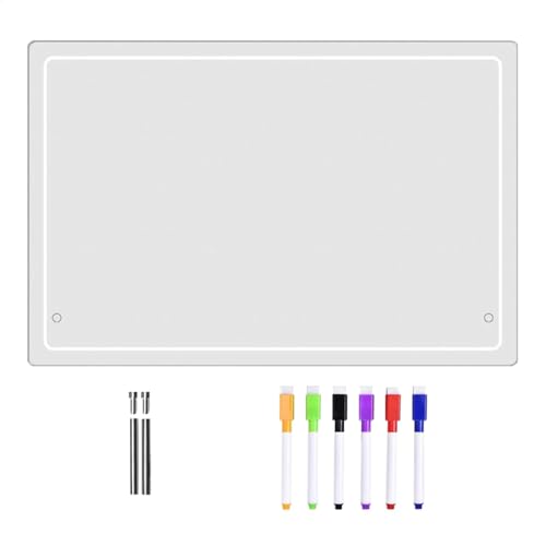 Trocken abwischbare Schreibtafel, Zeichenbrett, transparentes Whiteboard, Mehrzweck-Schreibtisch-Notizblock, Nachrichtenblock für Zuhause, Schule, Unternehmen Trocken abwischbare Schreibtafel, Zeichenbrett, transparentes Whiteboard, Mehrzweck-Schreibtisch-Notizblock, Nachrichtenblock für Zuhause, Schule, Unternehmen von LearnLyrics