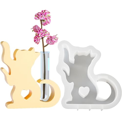 Vasenformen aus Silikon – niedliche Katzenvasenform – Silikonform für Vasen, Epoxidharz-Formen für Bastelarbeiten, Blumen-Konservierungsbehälter, Heimdekoration Vasenformen aus Silikon – niedliche Katzenvasenform – Silikonform für Vasen, Epoxidharz-Formen für Bastelarbeiten, Blumen-Konservierungsbehälter, Heimdekoration von LearnLyrics