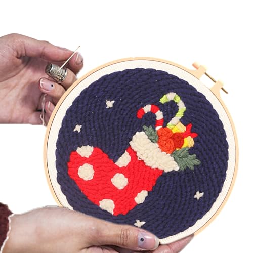 Weihnachtsstickerei-Set, handgestempelte Kits mit Weihnachtsmann-Serienmustern, Kreative Weihnachtsserie Kreuzstiche Set für Anfänger und Erwachsene Weihnachtsstickerei-Set, handgestempelte Kits mit Weihnachtsmann-Serienmustern, Kreative Weihnachtsserie Kreuzstiche Set für Anfänger und Erwachsene von LearnLyrics