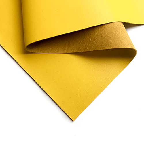 Echtes Schaffell zum Buchbinden (gelb, 30 x 30 cm) von LeatherAA ITALIAN LEATHER COMPANY