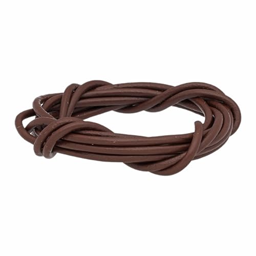 Lederband Schnur dunkel braun echtes Ziegenrundleder 100 cm lang/Ø 1,5mm (1) von Lebensquelle Plus