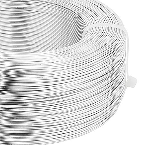 20 Gauge (0.8mm) Silber Aluminiumdraht 984Fuß (300m) Biegbarer Metallformdraht for die Herstellung von Perlenschmuck (Color : Schwarzes Gold, Size : 20 Gauge/0.8mm) von LecMy