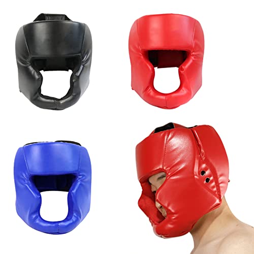 Lecerrot 3 Helmschutz Für MMA-Boxen, PU Wrestling-Helm Kopfbedeckung, Boxkopfbedeckung Für, Kopfschutz, PU-, Wrestling-Helm, Ausrüstung Für Den Kopfschutz von Lecerrot