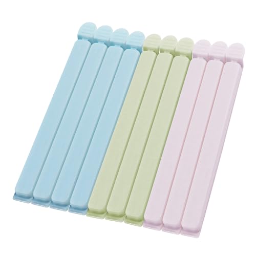 10 Stück große Lebensmittel-Clips, 20 cm lang, Beutel-Clips zur Aufbewahrung von Lebensmitteln, stabile Kunststoff-Lebensmittel-Clips, Beutel-Verschlussclips, wiederverwendbar, bunte von Lechisenop