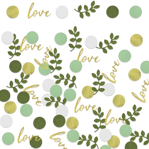 Hochzeitstischkonfetti – 15G Babyparty-Konfetti Salbeigrün Partydekorationen – Hochzeitstischdekoration Babyparty-Konfetti – Liebesthema runde Punkte für Hochzeitstag Geburtstag Dekor Hochzeitstischkonfetti – 15G Babyparty-Konfetti Salbeigrün Partydekorationen – Hochzeitstischdekoration Babyparty-Konfetti – Liebesthema runde Punkte für Hochzeitstag Geburtstag Dekor von Lechisenop