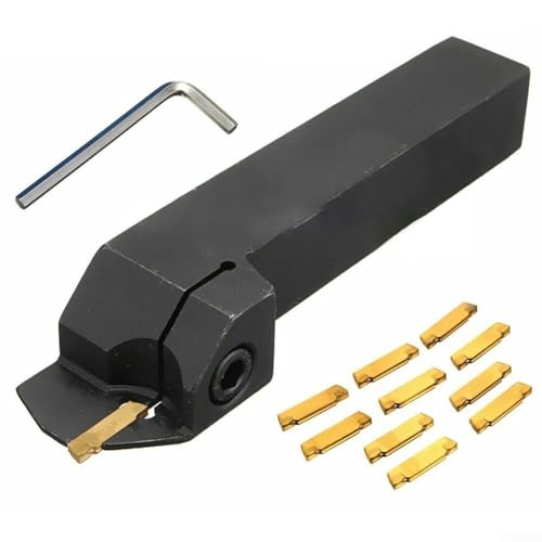 Lecreatekit CNC-Drehmeißel-Set MGEHR2020-2, Werkzeughalter mit 10 MGMN200 Hartmetalleinsätzen für Metall, Holzbearbeitung, hoch für präzises Schneiden, Nuten, Trennen, 20 mm Schaft, 10 Stück Lecreatekit CNC-Drehmeißel-Set MGEHR2020-2, Werkzeughalter mit 10 MGMN200 Hartmetalleinsätzen für Metall, Holzbearbeitung, hoch für präzises Schneiden, Nuten, Trennen, 20 mm Schaft, 10 Stück von Lecreatekit