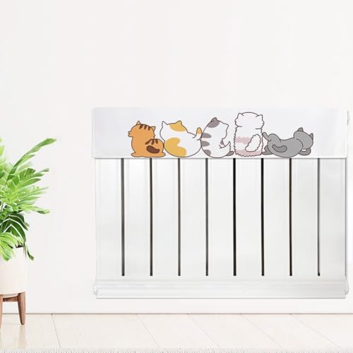 Lecreatekit Vertikale Dekoration Heizkörperschutz, schicker Staubschutz mit weichem Plüschstoff für moderne Häuser (80 cm) von Lecreatekit