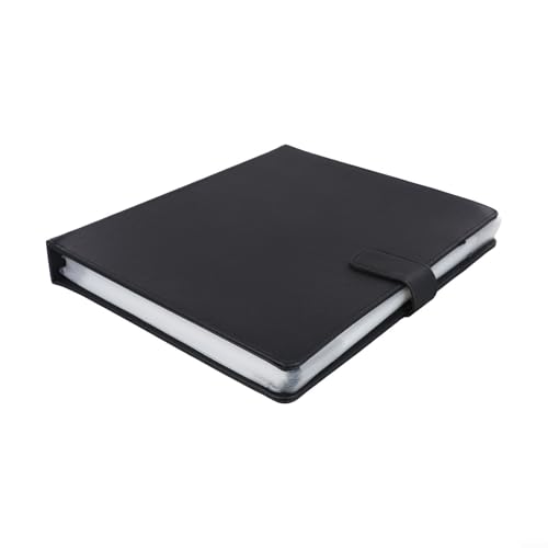 Notenordner aus PU-Leder für A4-Format mit 60 Seiten und Magnetverschluss für einfachen Zugriff (Schwarz) von Lecreatekit