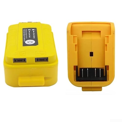 USB Power Tool Akku Adapter für Dewalt 18V Modelle inkl. Taschenlampe und intelligenter Ladeplatine (A) von Lecreatekit