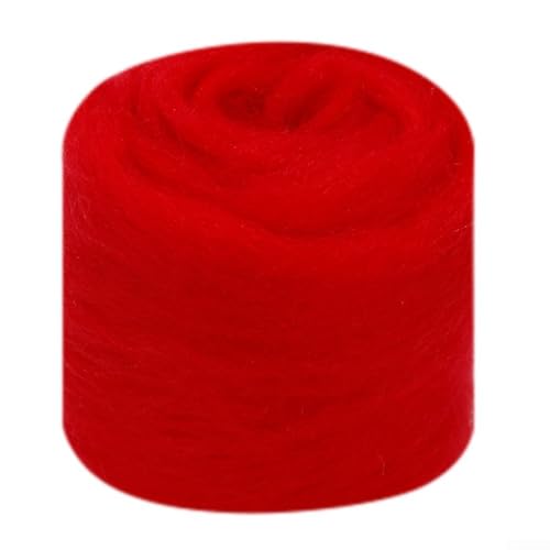Wollfaser 10g zum Nadelfilzen, ideal für Trockenfilztechniken und verschiedene Bastelanwendungen (48#) von Lecreatekit
