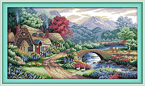 14CT Kreuzstich Set Bedruckter Stoff 54x33cm DIY Stickerei Simple Entry Set Vorgedrucktes Stickerei für Mädchen Basteln DMC Artikel Stickerei - Bauernhofszene 14CT Kreuzstich Set Bedruckter Stoff 54x33cm DIY Stickerei Simple Entry Set Vorgedrucktes Stickerei für Mädchen Basteln DMC Artikel Stickerei - Bauernhofszene von Leczany