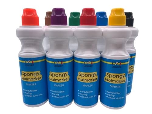 Ledacolor Malmarker Set | nachfüllbare Filzstifte Kinder [unbedenklich] 8 Stück | Dot Marker Pen | auswaschbar | Schadstofffrei | ersten Malen Malstifte ab 2 Jahr | Bingo Marker | Punkt Marker von Ledacolor