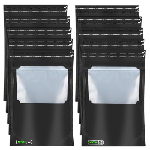 Grove Bags Terploc Wiederverwendbare Aufbewahrungsbeutel，10PCS 30X20CM Luftdichte AufbewahrungsbeutelBeutel mit Integrierter Feuchtigkeitskontrolle (58-62%)–Lebensmittelbeutel für Snacks,Kräuter,Tee von Ledebouk