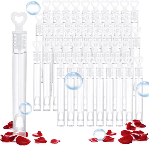 Seifenblasen Hochzeit, Seifenblasen Hochzeit 50 StüCk- Mit Herzgriff, Seifenblasent, Mini Seifenblasent, Kleinet, Seifenblasen Kindert, Seifenblasen StäBet, Parteibevorzugung von Ledebouk