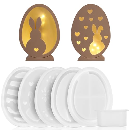 6 Stück Silikonformen Gießformen Ostern,3D Silikonform Ostern Hase, Silikonform Ostern Frühling Deko,Silikonformen Osterei Osterhasen Herz,Gießformen silikon kerzenformen für DIY Osterdeko,Handwerk 6 Stück Silikonformen Gießformen Ostern,3D Silikonform Ostern Hase, Silikonform Ostern Frühling Deko,Silikonformen Osterei Osterhasen Herz,Gießformen silikon kerzenformen für DIY Osterdeko,Handwerk von Ledebouk