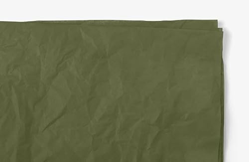 Ledeo Silk Tissue Seidenpapier, Einschlagpapier, Bastelpapier, 480 Blatt, olive, 50x76 cm von Ledeo
