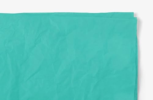 Ledeo Silk Tissue Seidenpapier, Einschlagpapier, Bastelpapier, 480 Blatt, caribbean blue, 50x76 cm von LEDEO