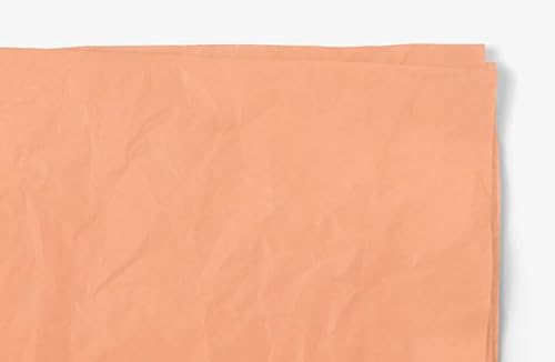 Ledeo Silk Tissue Seidenpapier, Einschlagpapier, Bastelpapier, 480 Blatt, peach, 50x76 cm von LEDEO