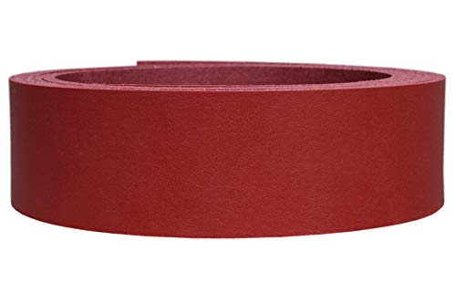 Lederriemen Rindsleder 'Basic', Gürtelleder, Rindleder, Lederband, Farbe:rot 2.5mm, Breite:2cm breit von Lederriemen.com