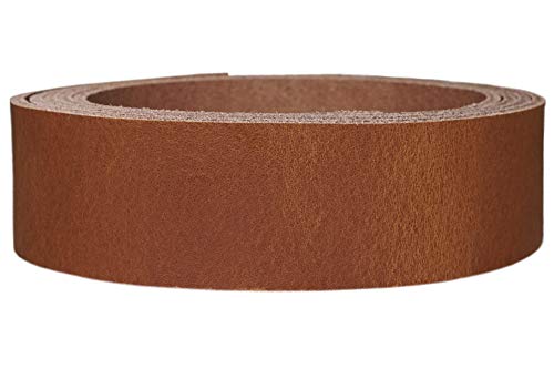 Lederriemen Rindsleder 'Pull Up', in vielen Farben, Gürtelleder, Lederstreifen, Farbe:cognac, Breite:1.5cm breit von Lederriemen.com