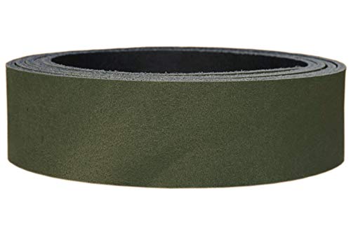 Lederriemen Rindsleder 'Pull Up', in vielen Farben, Gürtelleder, Lederstreifen, Farbe:khaki, Breite:3.5cm breit von Lederriemen.com