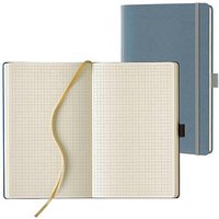 Lediberg Notizbuch 13,0 x 21,0 cm kariert, silbergrau Hardcover 240 Seiten von Lediberg