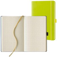 Lediberg Notizbuch Tucson ca. DIN A5 kariert, lemongreen Hardcover 240 Seiten von Lediberg