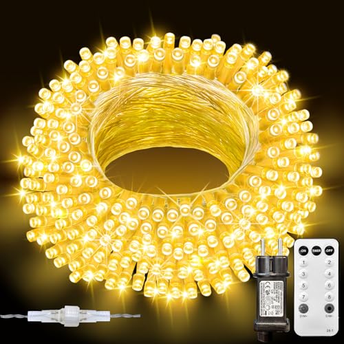 LED Lichterkette Innen Außen,200LED 20M Lichterketten Weihnachtsbaum mit Fernbedienung und Timer,8 Modi IP44 Wasserdicht LED Lichterkette Warmweiß,für Weihnachten, Halloween, Party, Hochzeit LED Lichterkette Innen Außen,200LED 20M Lichterketten Weihnachtsbaum mit Fernbedienung und Timer,8 Modi IP44 Wasserdicht LED Lichterkette Warmweiß,für Weihnachten, Halloween, Party, Hochzeit von Ledido