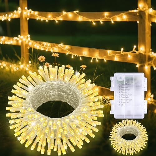 Ledido 2 Stück LED Lichterkette Batterie,10M 100 LED Lichterkette innen,8 Modi, Funkelnde Lichterketten,Batteriebetrieben für Geburtstag Klassenzimmer Baum Party Hochzeit Weihnachtsdekor Ledido 2 Stück LED Lichterkette Batterie,10M 100 LED Lichterkette innen,8 Modi, Funkelnde Lichterketten,Batteriebetrieben für Geburtstag Klassenzimmer Baum Party Hochzeit Weihnachtsdekor von Ledido