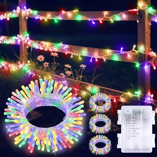 Ledido 4 Stück Lichterkette Batterie, 5M 50 LED Lichterketten,8 Modi Batteriebetrieben Lichterkette Innen & Außen Geburtstag Klassenzimmer Baum Party Hochzeit Weihnachtsdekor,Mehrfarbige Ledido 4 Stück Lichterkette Batterie, 5M 50 LED Lichterketten,8 Modi Batteriebetrieben Lichterkette Innen & Außen Geburtstag Klassenzimmer Baum Party Hochzeit Weihnachtsdekor,Mehrfarbige von Ledido