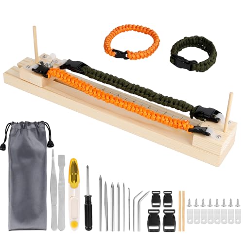Ledoo Holz Paracord Armband Jig,20Pcs Einstellbare Paracord Jig Armband Maker,Paracord Zubehör Weben Holzrahmen Stahl Paracord Nadel für Paracord Armband Herstellung Ledoo Holz Paracord Armband Jig,20Pcs Einstellbare Paracord Jig Armband Maker,Paracord Zubehör Weben Holzrahmen Stahl Paracord Nadel für Paracord Armband Herstellung von Ledoo