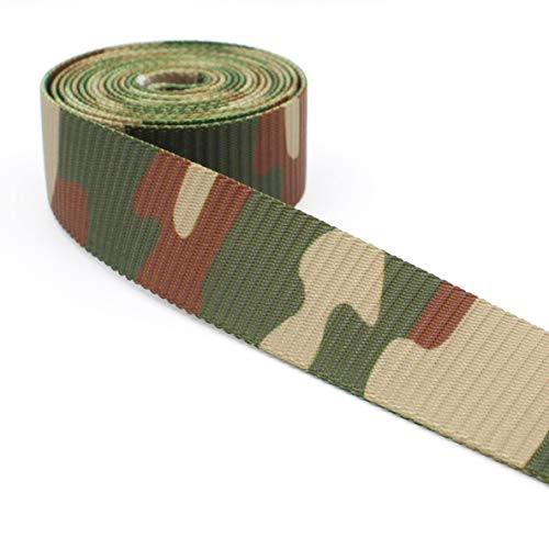 Leduc 5 Meter Camouflage-Band, Armee, hochwertig, strapazierfähig, 38 mm, 100% Polyester 02 von Leduc