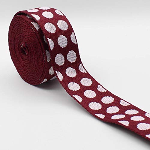 Leduc 5 Meter Pastell-Gurt, Motiv mit Punkten, hochwertig, strapazierfähig, 38 mm, Polyester, Baumwolle, Kragen 161 Leduc 5 Meter Pastell-Gurt, Motiv mit Punkten, hochwertig, strapazierfähig, 38 mm, Polyester, Baumwolle, Kragen 161 von ACCESSOIRES LEDUC
