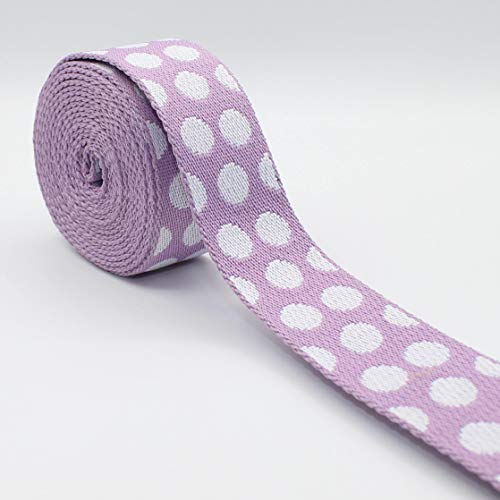 Leduc 5 Meter Pastell-Gurt, Motiv mit Punkten, hochwertig, strapazierfähig, 38 mm, Polyester, Baumwolle, Kragen 169 von ACCESSOIRES LEDUC