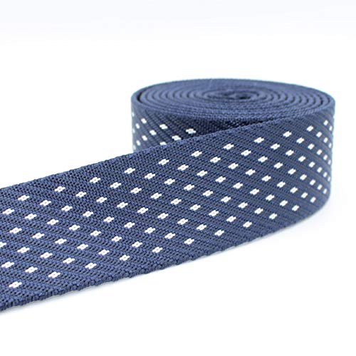 Leduc 5 Meter glänzende Bänder mit kleinen Rauten von hoher Qualität, 38 mm, 100% Polyester, Blau/Weiß 02 Leduc 5 Meter glänzende Bänder mit kleinen Rauten von hoher Qualität, 38 mm, 100% Polyester, Blau/Weiß 02 von Leduc
