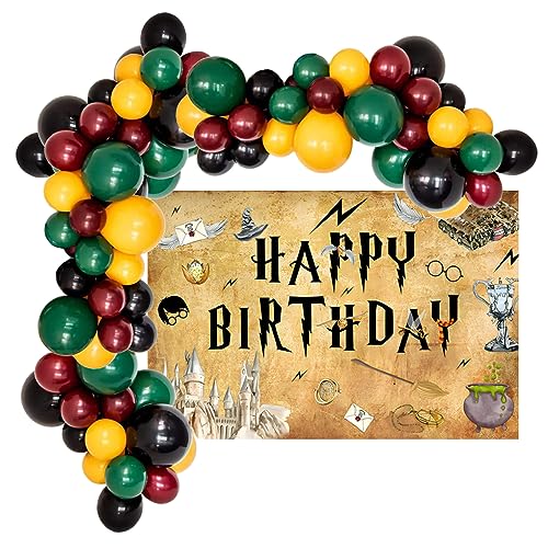 Geburtstags Luftballons Wizard Geburtstags Dekorationen Harry Hintergrund Geburtstag Girlande für Kinderparty von Ledudo