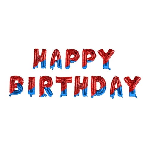Partyballons Spider Luftballon Geburtstag Deko Folienballons Spider Happy Birthday Girlande von Ledudo