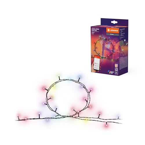 LEDVANCE SMART WIFI CRYSTAL LED-Lichterkette mit buntem Licht, Macig RGB, dimmbar, schwarz, Leuchtmittel nicht austauschbar von LEDVANCE