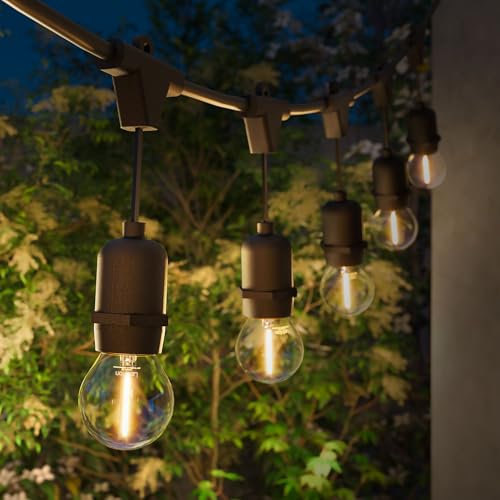 Ledvion Lichterkette, LED Lichter Ketten Außen, 5M, Mit 5x Silver E27 LED, Wasserdicht IP65, Lichternetz Außenbereich, 3.5W, 2700K von Ledvion