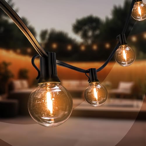 Ledvion Lichterkette 30M, 50x E12 LED, Wasserdicht IP44, 15W, 2700K, LED Lichter Ketten Außen, Lichternetz Außenbereich von Ledvion