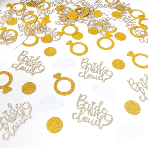 Glitzer Hochzeit Zeremonie Werfen Konfetti - Braut auf Wolke 9, Wolke, Ring und Runde Konfetti für Verlobung, Hochzeit Party Dekorationen von LeeLeeAn
