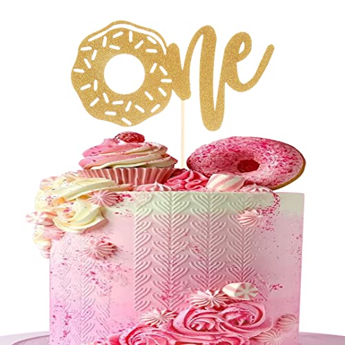 Goldener Donut-Kuchenaufsatz für den 1. Geburtstag – goldener Glitzer, für Babyparty, einseitiger Donut-Aufsatz, Kuchendekoration für Fotoautomaten-Requisiten, Donut-Kuchendekorationszubehör Goldener Donut-Kuchenaufsatz für den 1. Geburtstag – goldener Glitzer, für Babyparty, einseitiger Donut-Aufsatz, Kuchendekoration für Fotoautomaten-Requisiten, Donut-Kuchendekorationszubehör von LeeLeeAn