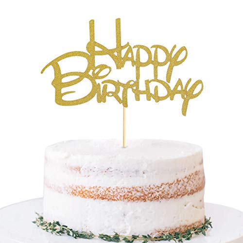 Hinzufügenhinzugefügt Gold Happy Birthday Cake Topper - Golden Glitter Geburtstagsparty Kuchen Decoration Zubehör, Kuchen Smash Dekoration Fotokabine Requisiten, Gold Papier Kuchen Topper Flaggen Hinzufügenhinzugefügt Gold Happy Birthday Cake Topper - Golden Glitter Geburtstagsparty Kuchen Decoration Zubehör, Kuchen Smash Dekoration Fotokabine Requisiten, Gold Papier Kuchen Topper Flaggen von LeeLeeAn