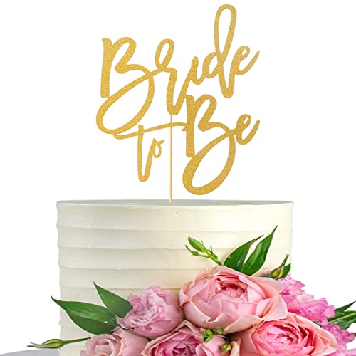 Bride to Be Tortenaufsatz – Gold Glitzer Brautdusche Kuchen Dekoration / Vogel Hochzeit Kuchen Dekoration Zubehör / Gold Verlobung Tortenaufsatz von LeeLeeAn